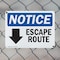 Signmission Escape Route (Down Arrow), 24 in W x Rectangle, Plastic OS-2PACK-NS-P-1824-L-12134 - alternate 3